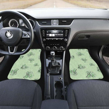Broccoli Sketch Pattern Front And Back Car Mats 194013 - YourCarButBetter