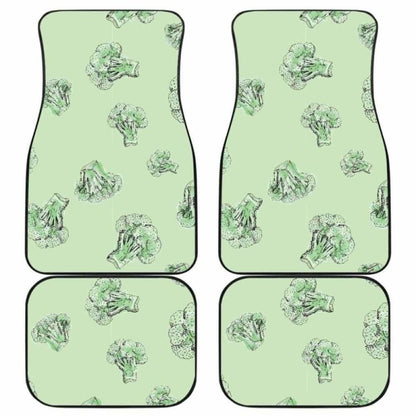 Broccoli Sketch Pattern Front And Back Car Mats 194013 - YourCarButBetter
