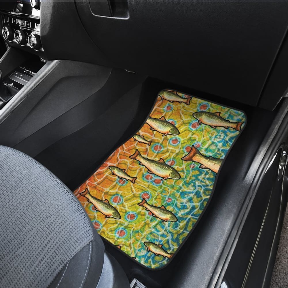 Brook Trout Fish Skin Pattern Fishing Car Floor Mats 182417 - YourCarButBetter
