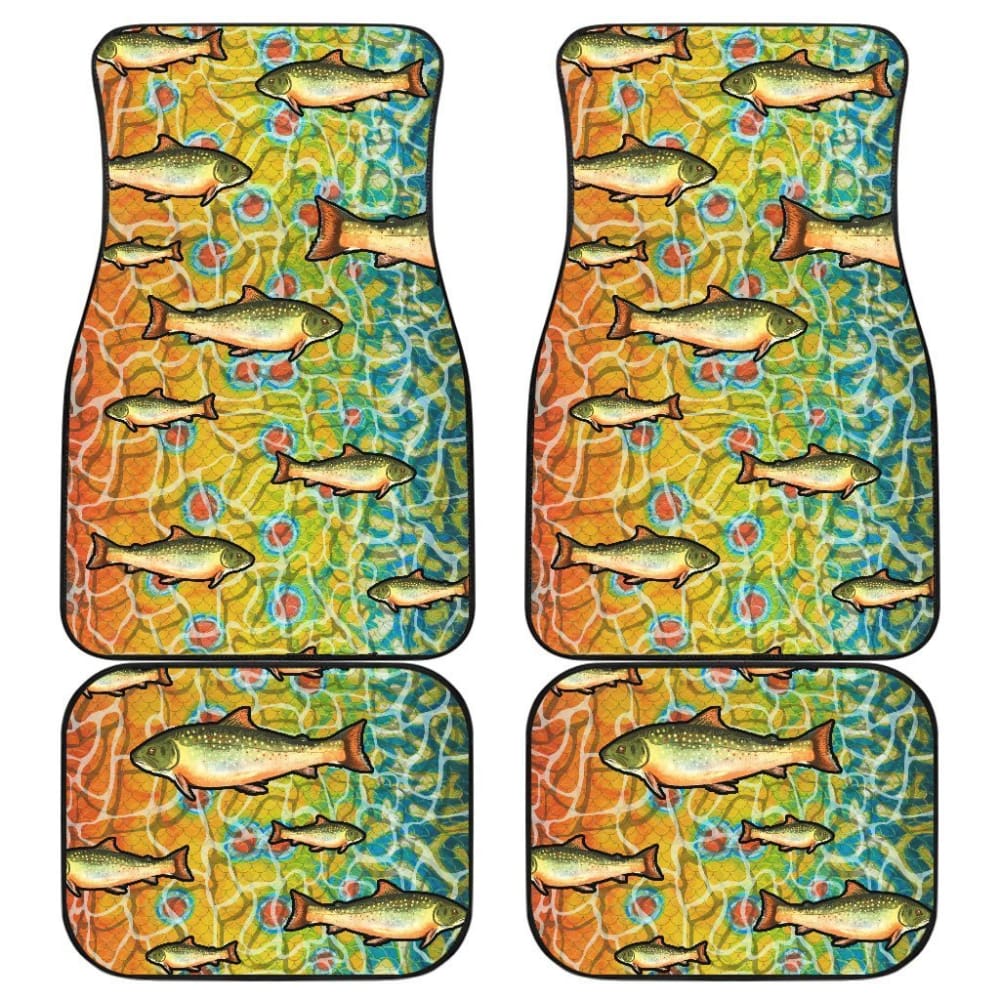 Brook Trout Fish Skin Pattern Fishing Car Floor Mats 182417 - YourCarButBetter