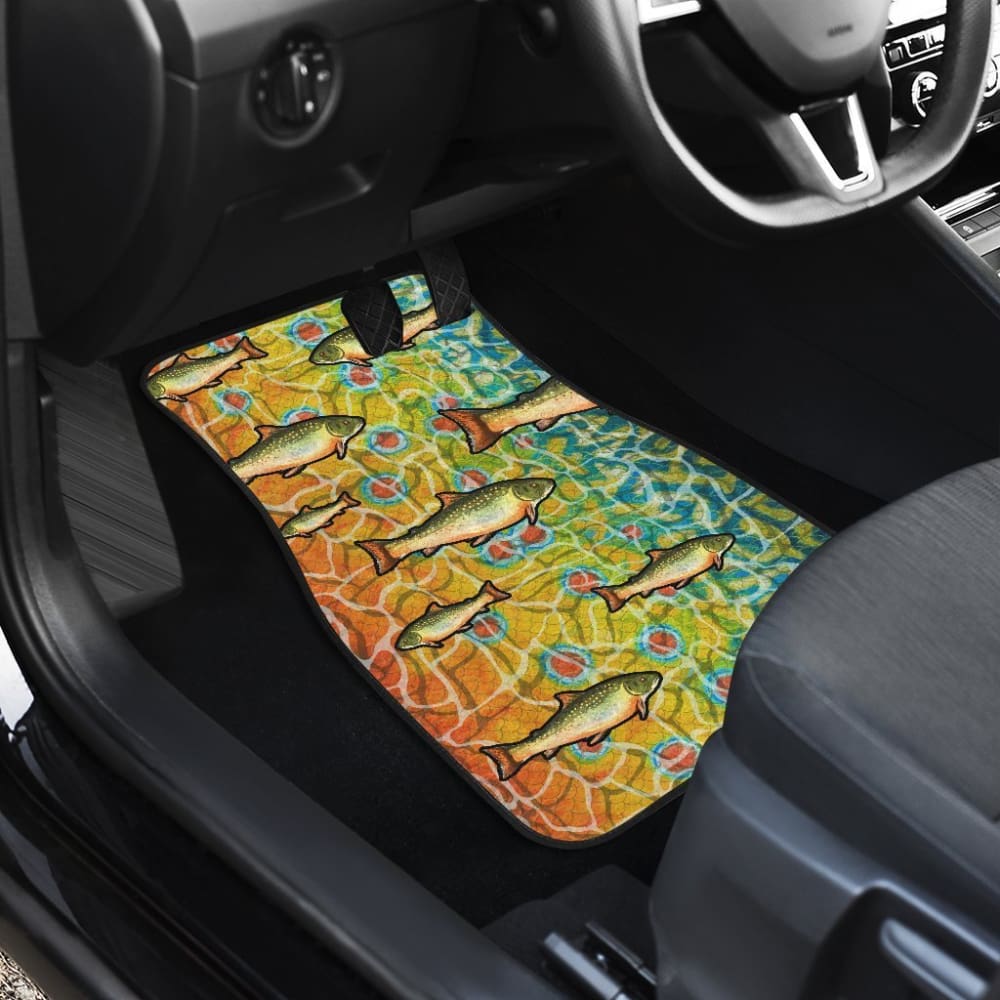 Brook Trout Fish Skin Pattern Fishing Car Floor Mats 182417 - YourCarButBetter