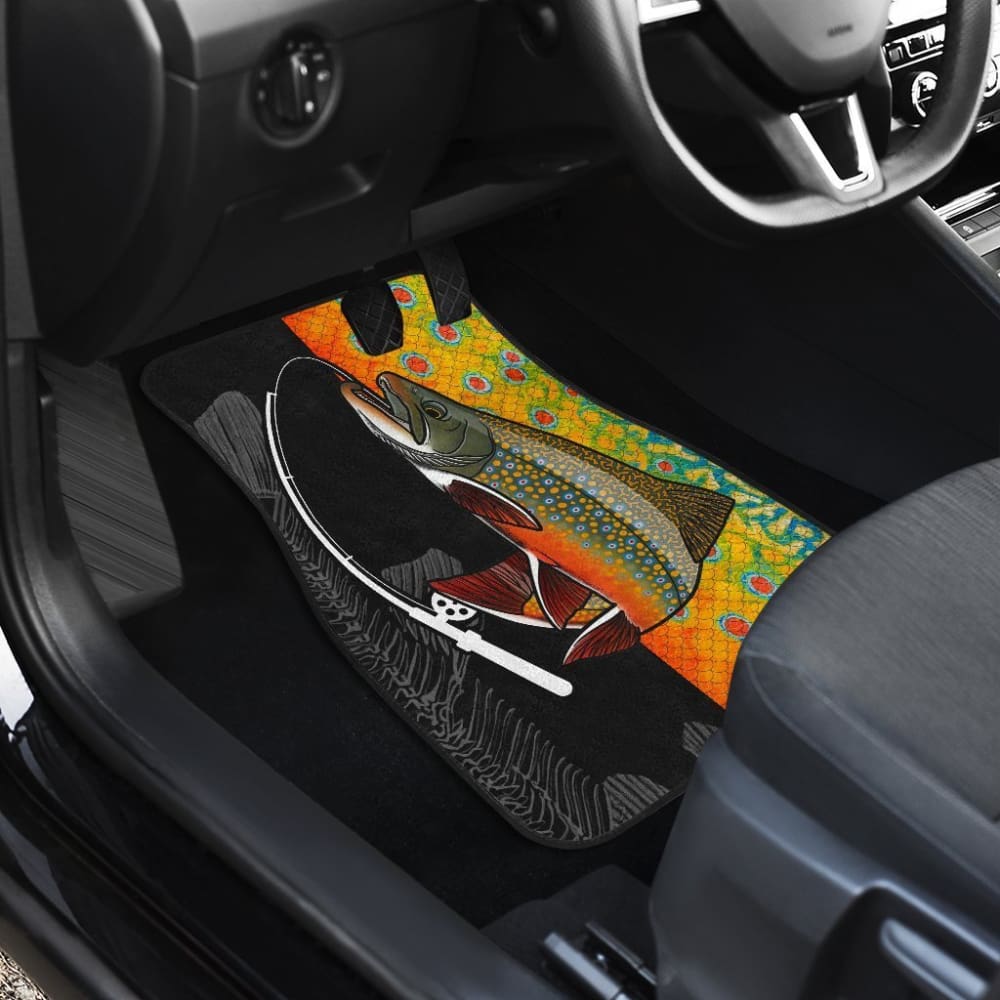 Brook Trout Fishing Car Floor Mats 182417 - YourCarButBetter