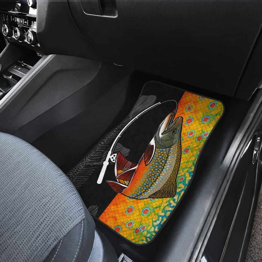 Brook Trout Fishing Car Floor Mats 182417 - YourCarButBetter