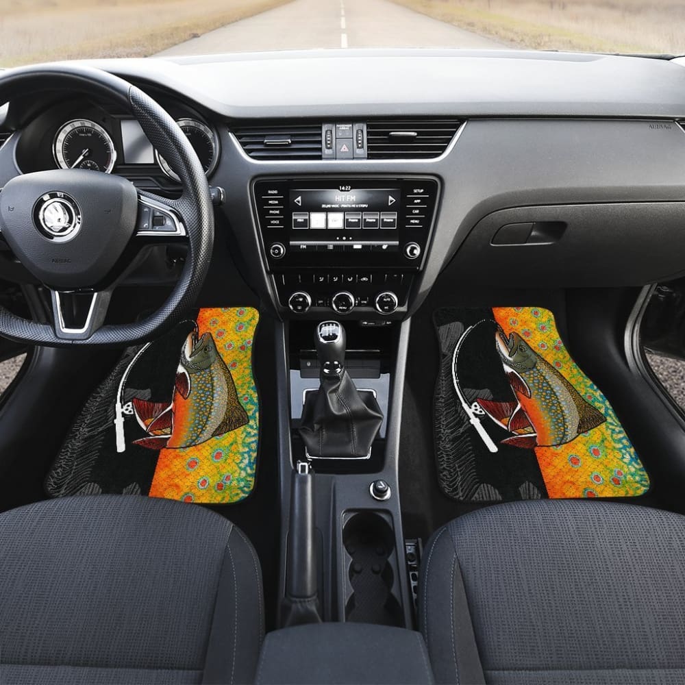 Brook Trout Fishing Car Floor Mats 182417 - YourCarButBetter
