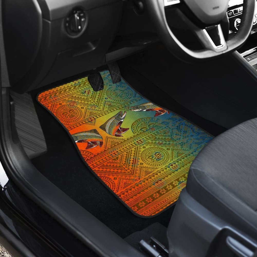 Brook Trout Skin Color Boho Pattern Fishing Car Floor Mats 182417 - YourCarButBetter