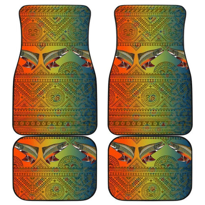 Brook Trout Skin Color Boho Pattern Fishing Car Floor Mats 182417 - YourCarButBetter