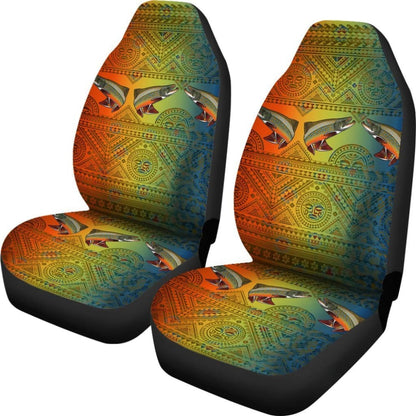Brook Trout Skin Color Boho Pattern Fishing Car Seat Covers 182417 - YourCarButBetter