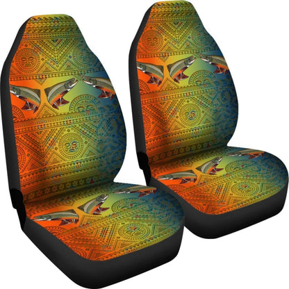 Brook Trout Skin Color Boho Pattern Fishing Car Seat Covers 182417 - YourCarButBetter