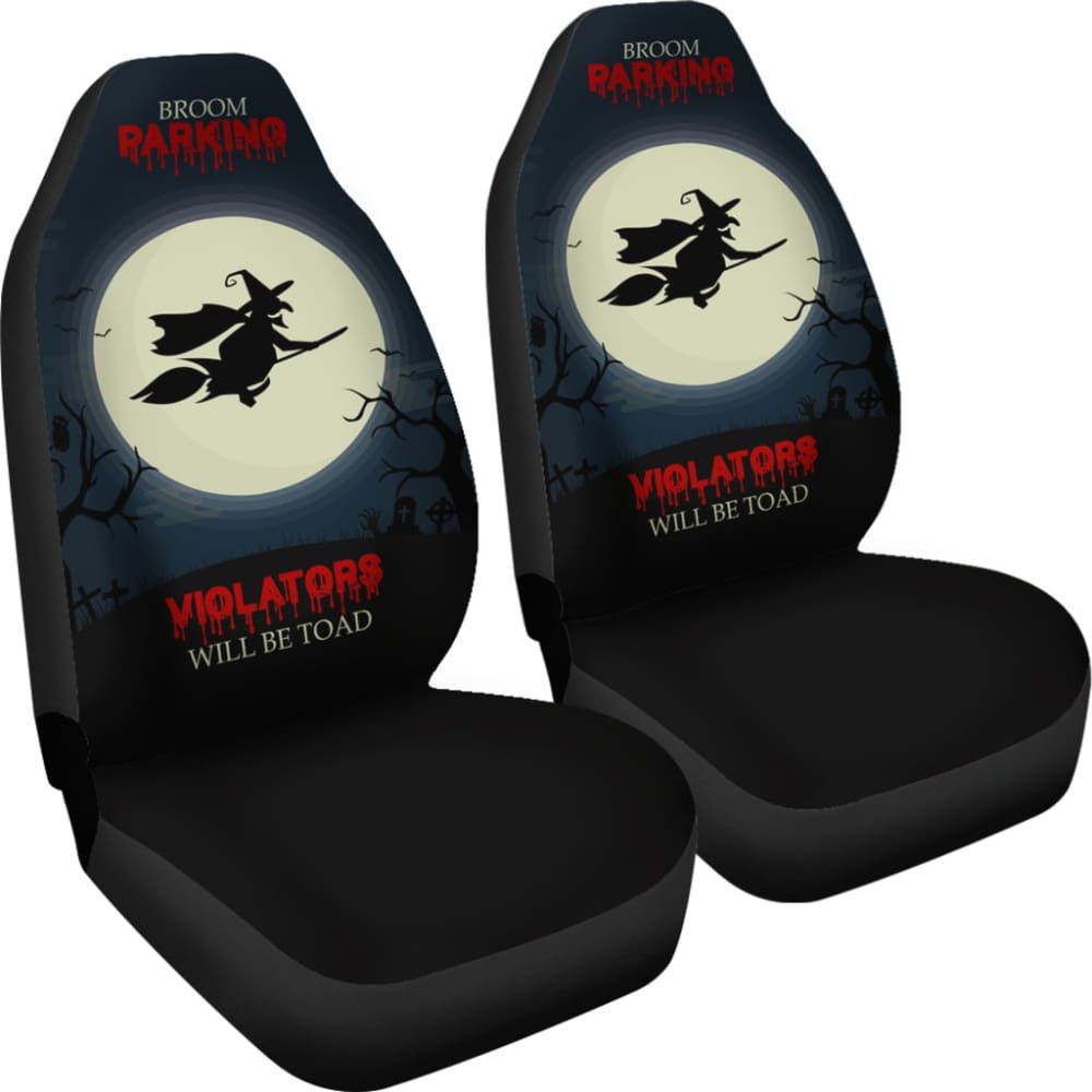 Broom Parking Violators Will Be Toad Car Seat Covers 211110 - YourCarButBetter