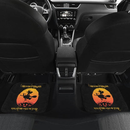 Broom Parking Violators Will be Toad Halloween Parking Car Floor Mats 211110 - YourCarButBetter