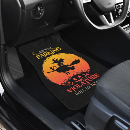 Broom Parking Violators Will be Toad Halloween Parking Car Floor Mats 211110 - YourCarButBetter