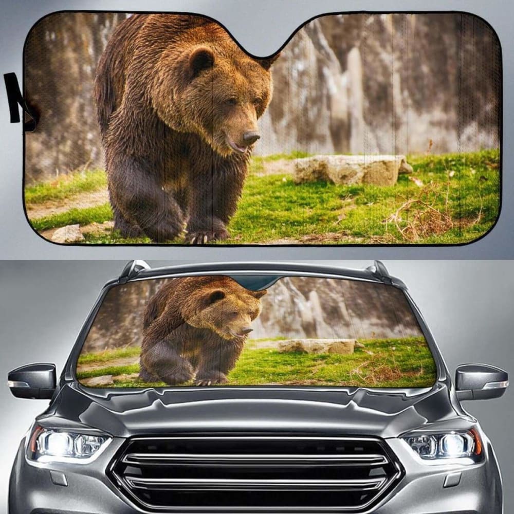 Brown Bear Hd Car Sun Shade 102507 - YourCarButBetter