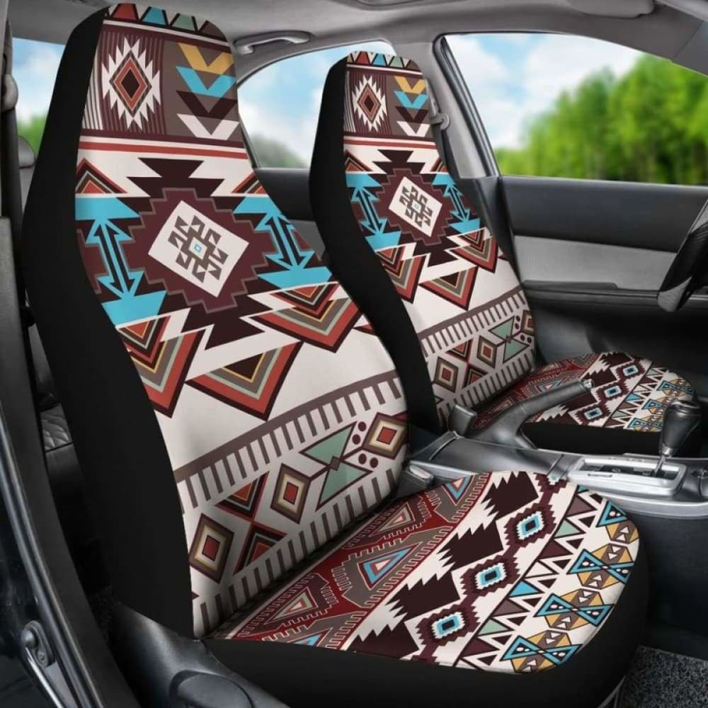Brown Boho Aztec Car Seat Covers 110424 - YourCarButBetter