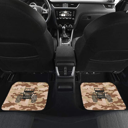 Brown Camouflage Color Tan Jeep Jeep Car Floor Mats 211204 - YourCarButBetter