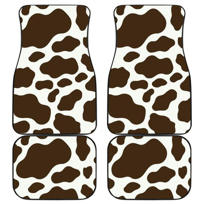Brown Cowhide Printed Car Floor Mats 211206 - YourCarButBetter