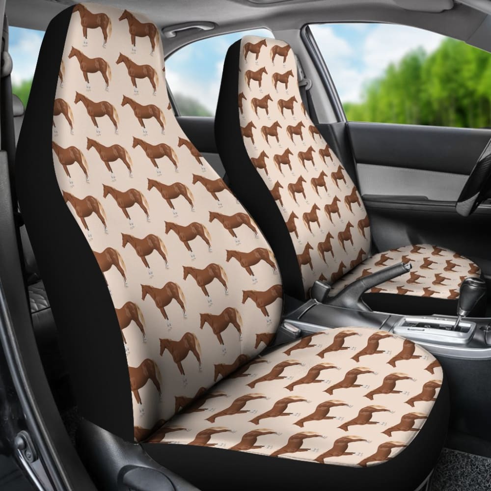 Brown Horse Car Seat Cover 103131 - YourCarButBetter