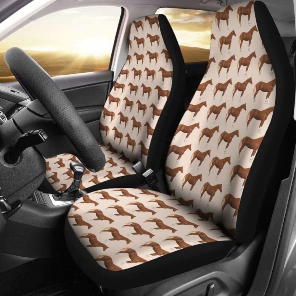 Brown Horses Car Seat Cover 170804