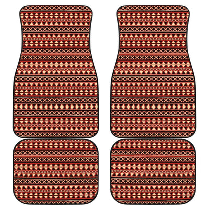 Brown Orange Aztec Pattern Car Floor Mats 211001 - YourCarButBetter