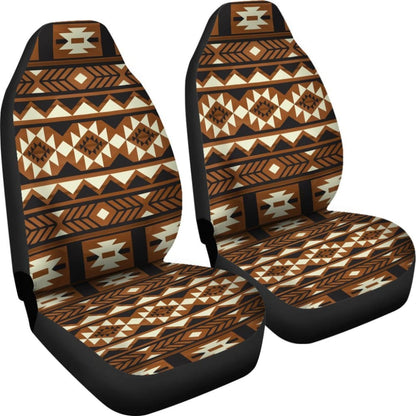 Brown Pattern Native Car Seat Covers 093223 - YourCarButBetter