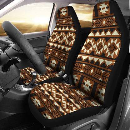 Brown Pattern Native Car Seat Covers 093223 - YourCarButBetter
