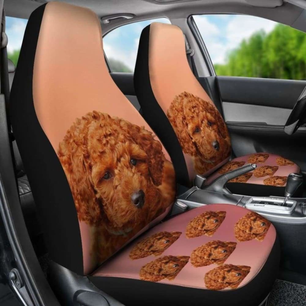Brown Poodle Car Seat Cover 110424 - YourCarButBetter