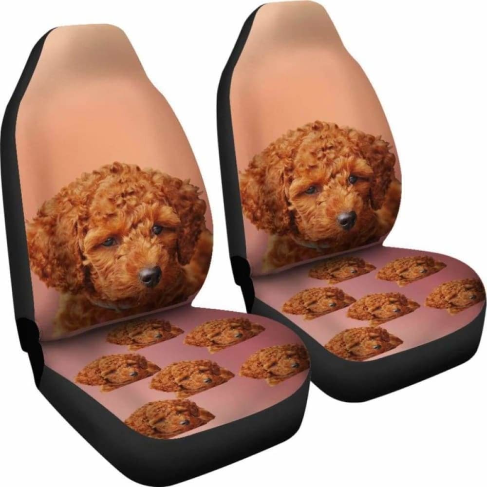 Brown Poodle Car Seat Cover 110424 - YourCarButBetter