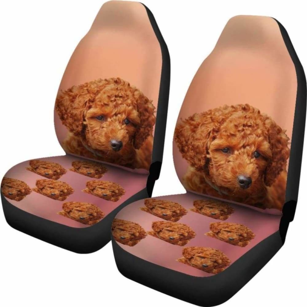 Brown Poodle Car Seat Cover 110424 - YourCarButBetter