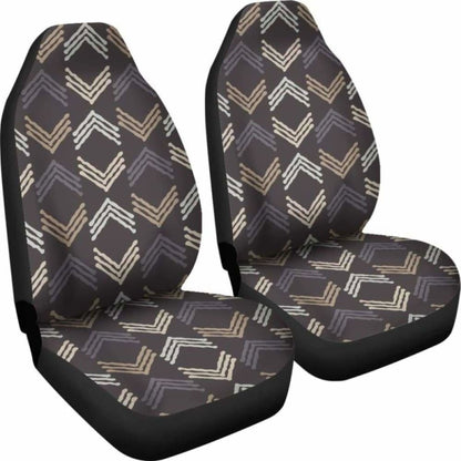Brown Tan Gray White Boho Ethnic Car Seat Covers 105905 - YourCarButBetter