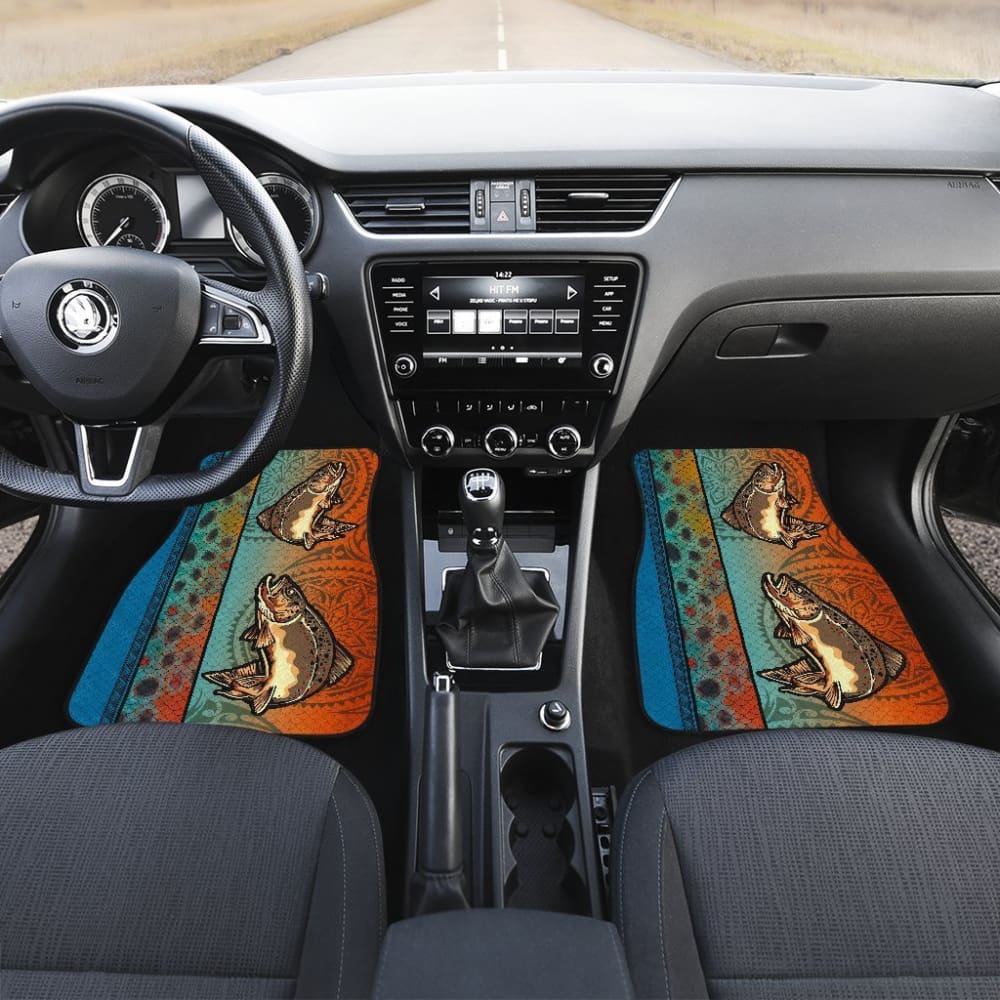 Brown Trout Fish Scale Pattern Fishing Car Floor Mats 182417 - YourCarButBetter