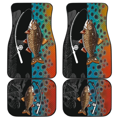 Brown Trout Fishing Car Floor Mats 182417 - YourCarButBetter