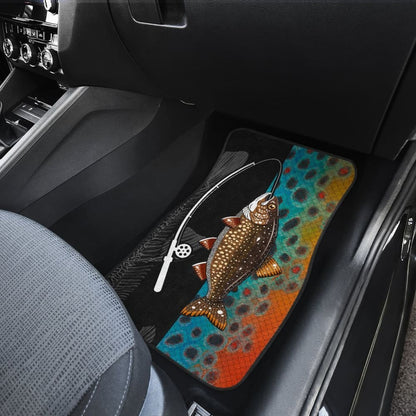 Brown Trout Fishing Car Floor Mats 182417 - YourCarButBetter