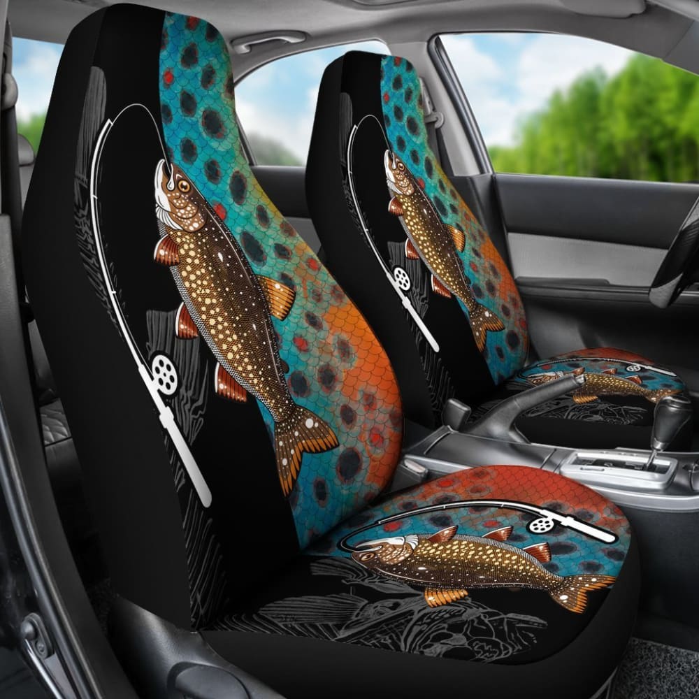 Brown Trout Fishing Car Seat Covers 182417 - YourCarButBetter