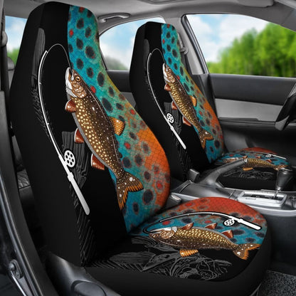 Brown Trout Fishing Car Seat Covers 182417 - YourCarButBetter