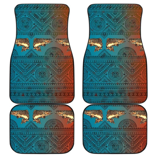 Brown Trout Skin Color Boho Pattern Fishing Car Floor Mats 182417 - YourCarButBetter