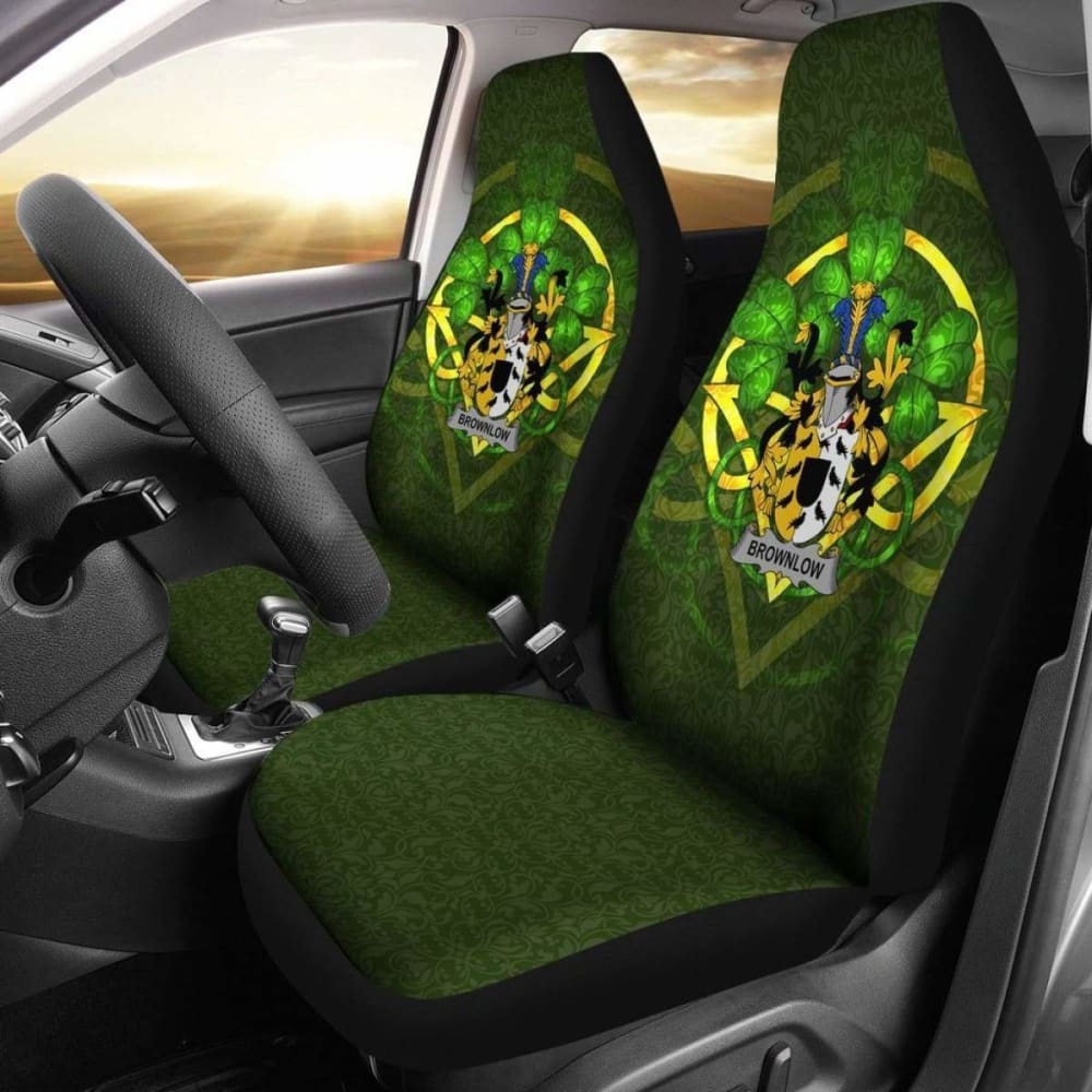 Brownlow Ireland Car Seat Cover Celtic Shamrock (Set Of Two) 154230 - YourCarButBetter