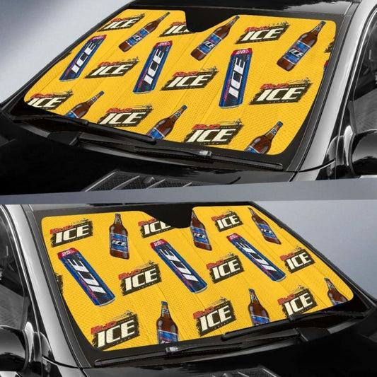 Bud Ice Car Sun Shade Auto Sun Visor For Beer Lover 102507 - YourCarButBetter