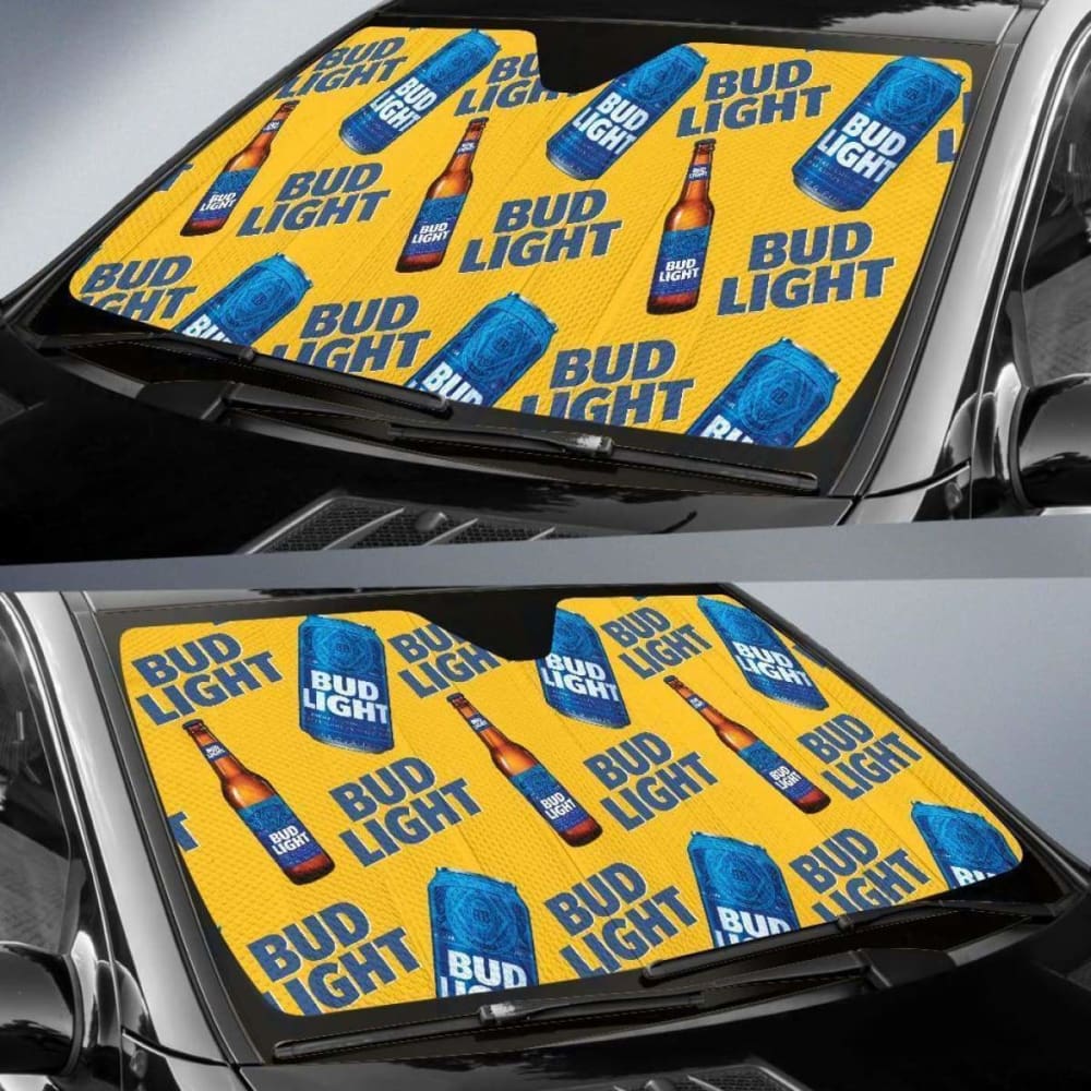 Bud Light Car Sun Shade Auto Sun Visor For Beer Lover 102507 - YourCarButBetter
