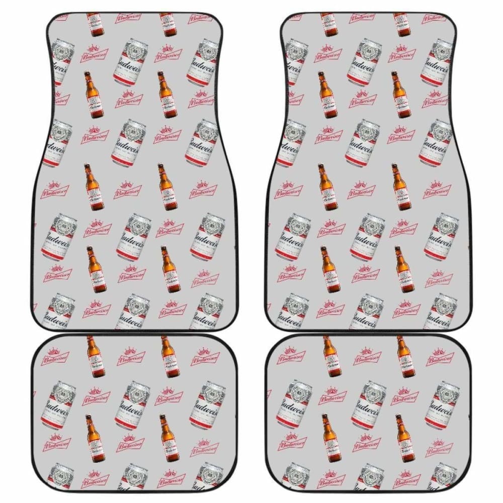 Budweiser Car Floor Mats Beer Lover Gift Idea 195016 - YourCarButBetter