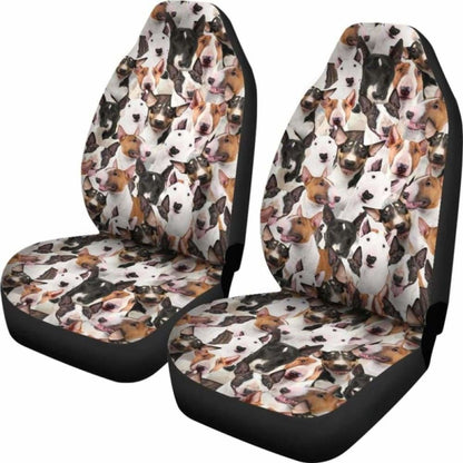 Bull Terrier Full Face Car Seat Covers 110424 - YourCarButBetter