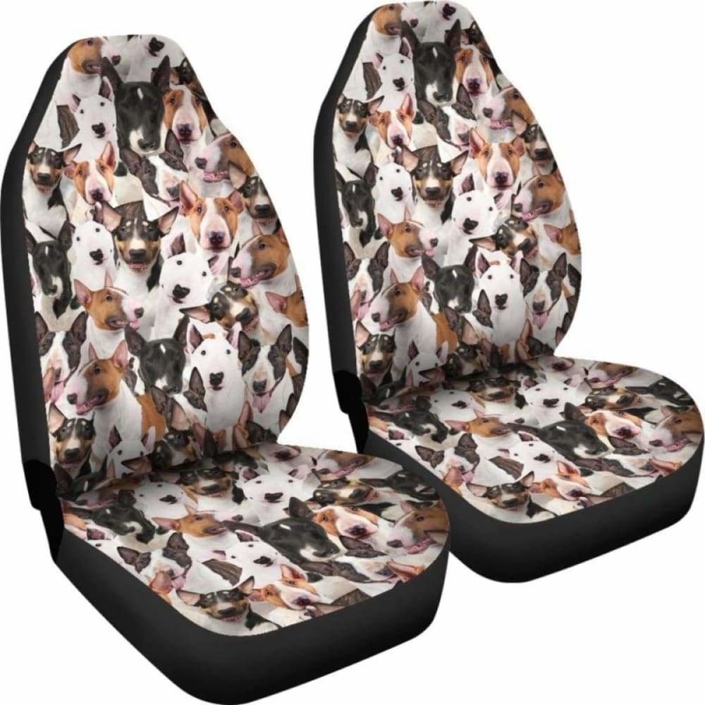 Bull Terrier Full Face Car Seat Covers 110424 - YourCarButBetter