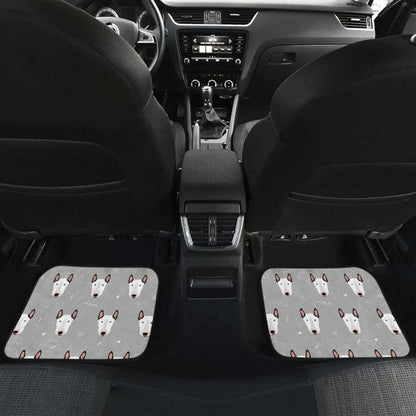 Bull Terrier Pattern Print Design 05 Front And Back Car Mats 110424 - YourCarButBetter