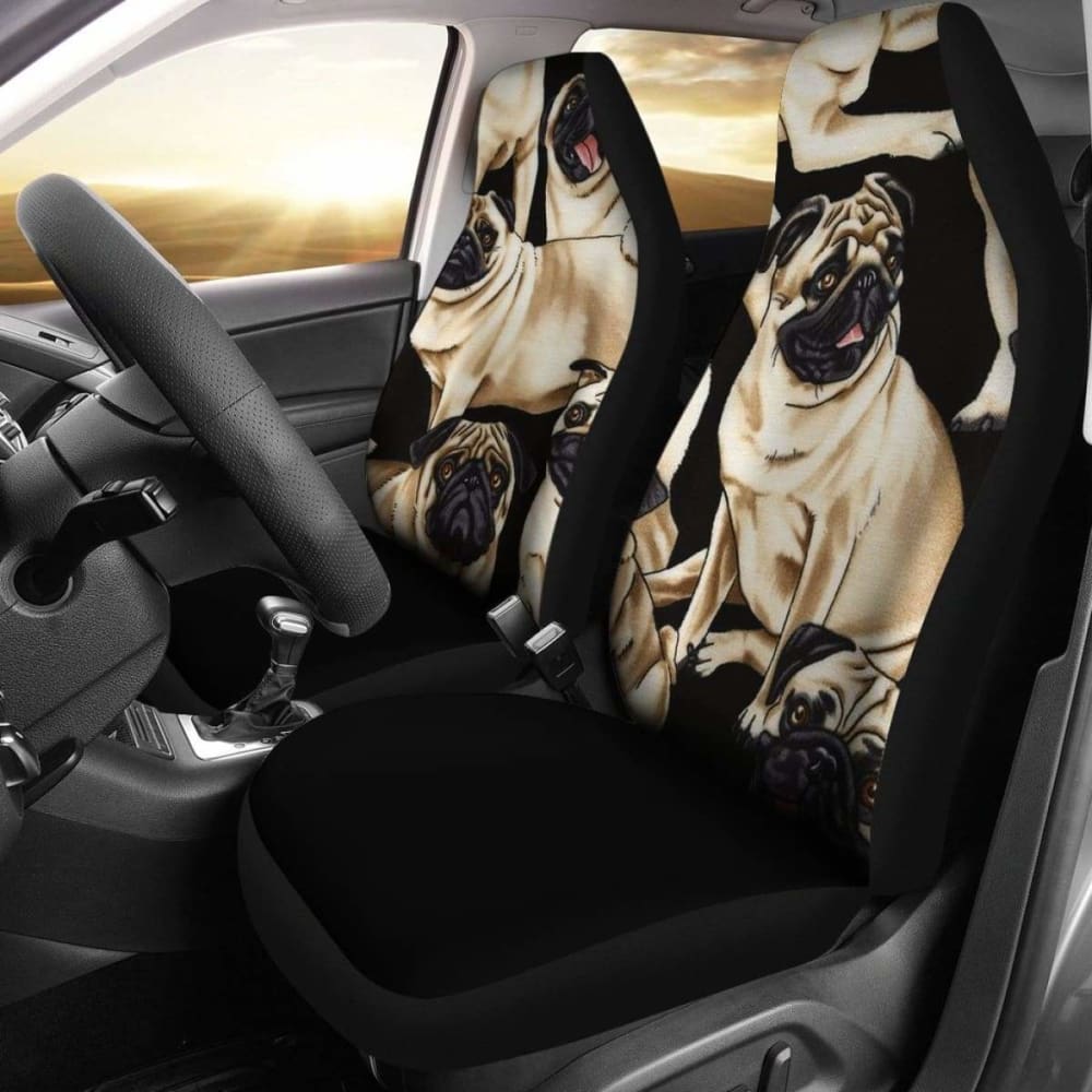 Bunch Of Pugs Car Seat Covers 102918 - YourCarButBetter