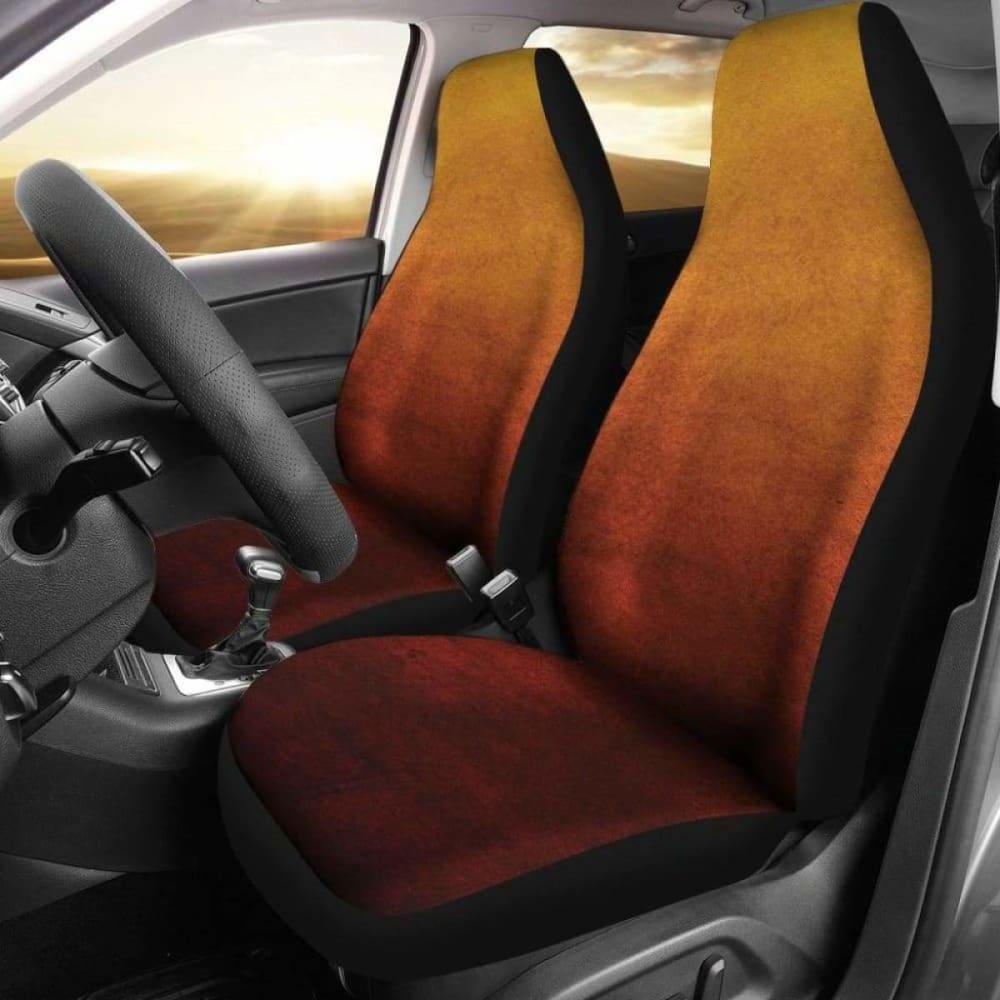 Burnt Orange Ombre Watercolor Car Seat Covers 174914 - YourCarButBetter