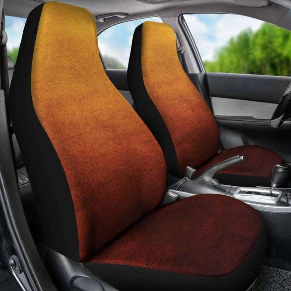 Burnt Orange Ombre Watercolor Car Seat Covers 174914 - YourCarButBetter