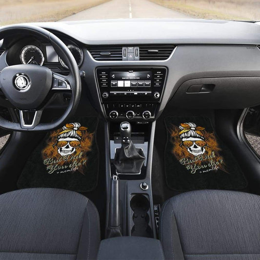 But Did You Die Mom Life Skull Bandana Sunflower Lovers Car Floor Mats 6 211503 - YourCarButBetter