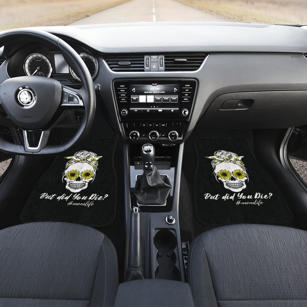 But Did You Die Mom Life Skull Bandana Sunflower Lovers Car Floor Mats 7 211503 - YourCarButBetter