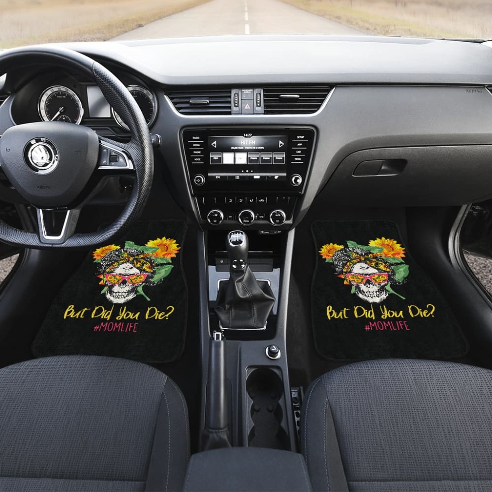 But Did You Die Mom Life Skull Bandana Sunflower Lovers Car Floor Mats 9 211503 - YourCarButBetter