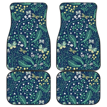Butterfly Leaves Pattern Front And Back Car Mats 202905