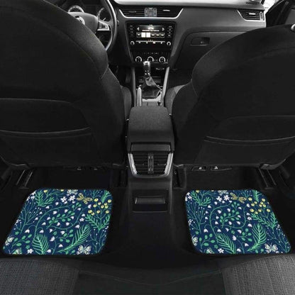 Butterfly Leaves Pattern Front And Back Car Mats 202905