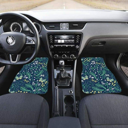 Butterfly Leaves Pattern Front And Back Car Mats 202905